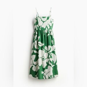 H&M Linen Blend Midi Dress XS *New